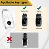 CTRINEWS for Mercedes Key Fob Cover with Luxury Diamond Braided