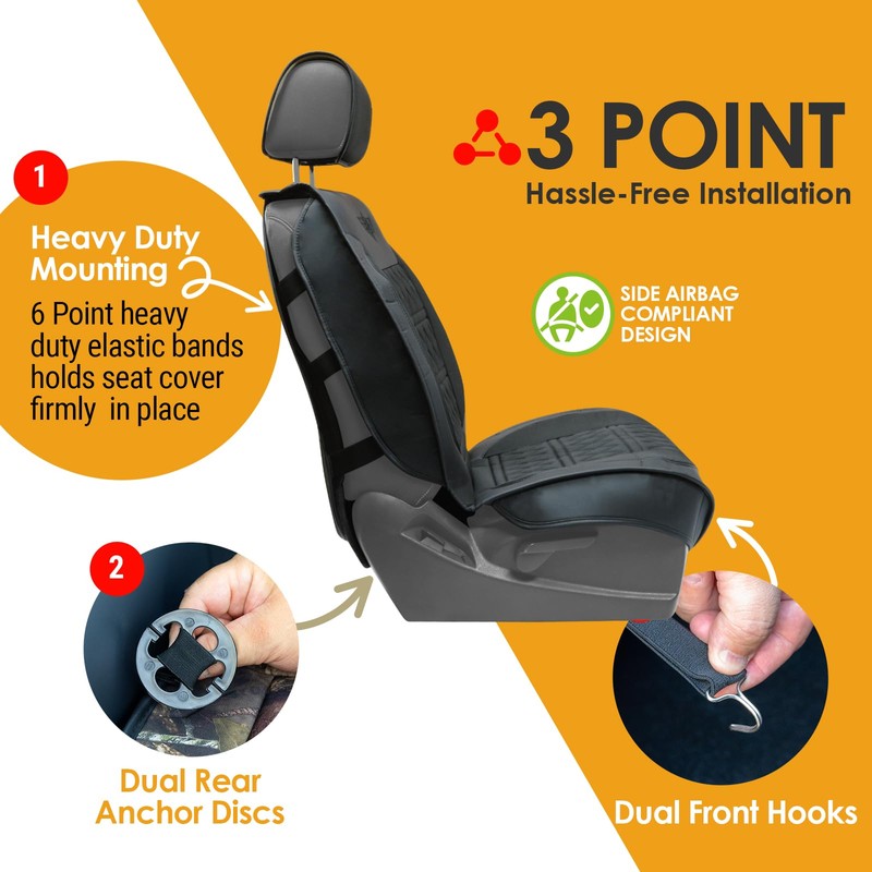 LPI Truck Heavy Duty Premium Truck Seat Covers for Front