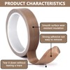 Wjelet 2 Rollen Teflonband Selbstklebend 15mmx10m x0.18mm(T),Hitzebeständiges Klebeband,PTFE Glasgewebeband Hochtemperaturband