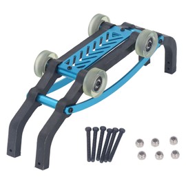 Assembled Wheelie Bar Aluminum Alloy Nylon Wheelie Bar Spare Parts for MJX 1/16 16208 16210 16207 RC Car Blue
