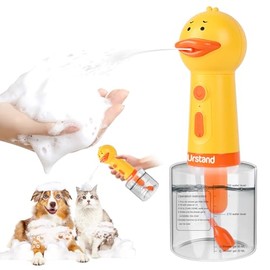 Dog Foaming Soap Dispenser, Automatic Electric Dog Shampoo Foamer Sprayer, Rechargeable Ducky Foaming Dog Shampoo Sprayer for Dog and Cat Bathing, Bathroom, Kitchen, Pet Cleaning