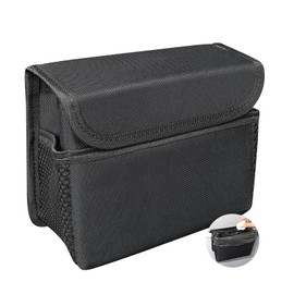 Car Trash Can, Car Garbage Bag, With Lid, Car Storage Case, Small, Hanging Type, Space Saving, Seat Back Pocket, Storage Accessories, Car Bottle Storage, 1 Roll of Trash Bag, Multi-Pocket Design,