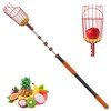 LAANPOLE 26FT Reach Fruit Picker Pole with Basket Telescoping, Apple