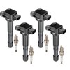 BDFHYK Ignition Coil Pack and Iridium Spark Plugs Compatible with