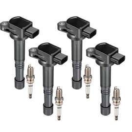 BDFHYK Ignition Coil Pack and Iridium Spark Plugs Compatible with Acura RSX Honda Accord Civic CR-V Element Replacement for UF583 UF311 9807B-561BW,Sets of 4