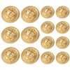 Ymapinc 14pcs Metal Gold Blazer Buttons Set - 18mm &