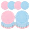 Houuqe 48 Pcs Baby Gender Reveal Plates 9 Inch Light