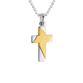 fish Girl boy Silver Necklace 925 Cross Pendant Gilded Length Adjustable Jewelry Case Children's Gifts