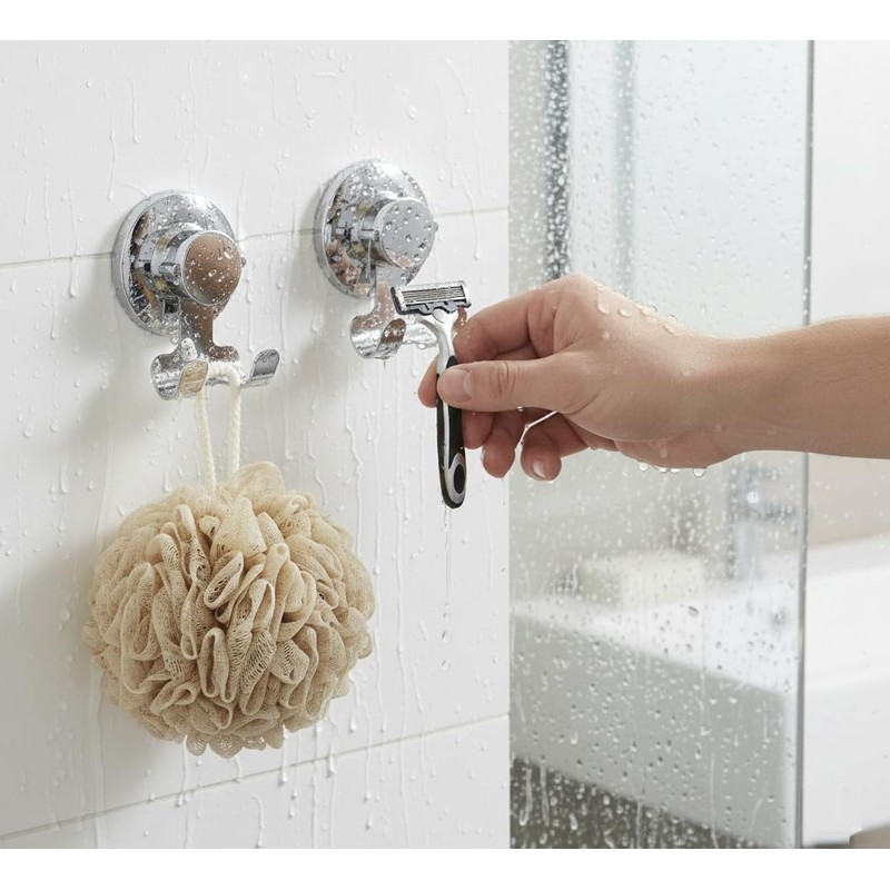 Suction Cup Hooks Razor Holder Powerful Vacuum Organizer for Towel,