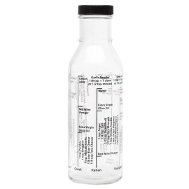 Kolder Salad Dressing Mixer Bottle for Light Recipes, Glass, 13-Ounce, Made i...