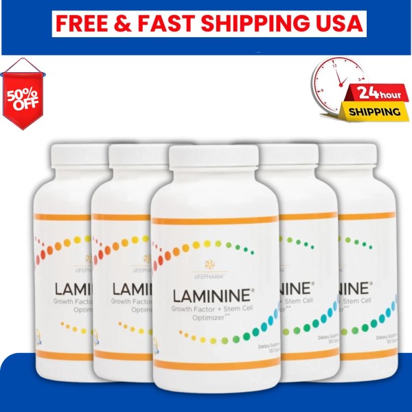 Branded LOT OF 5 LifePharm Laminine (600 capsules ) SAVE$$