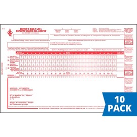 Driver's Daily Log Book 10-pk. with Simplified Driver Vehicle Inspection Report & Daily Recap - Bilingual, Book Format, 2-Ply with Carbon, 5.5" x 8.5", 31 Sets of Forms Per Book