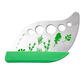 KOOLEVER Herb Stripper Tool 9-Hole Stainless Steel Herb Cutter, Herb Chopper for Fresh Herbs, Leaf Stripper with Protective Cover, Kitchen Gadgets for Vegetables, Kale, Rosemary, Thyme, Mint