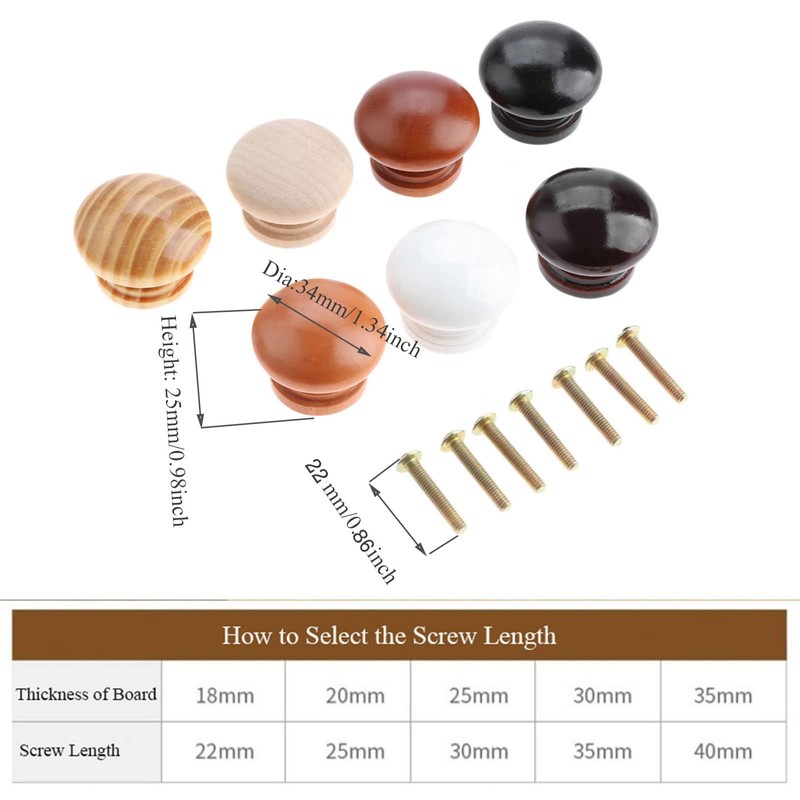 5個 セット木製 取っ手 つまみ ノブ ナチュラル ウッド たんす 引き出し 家具