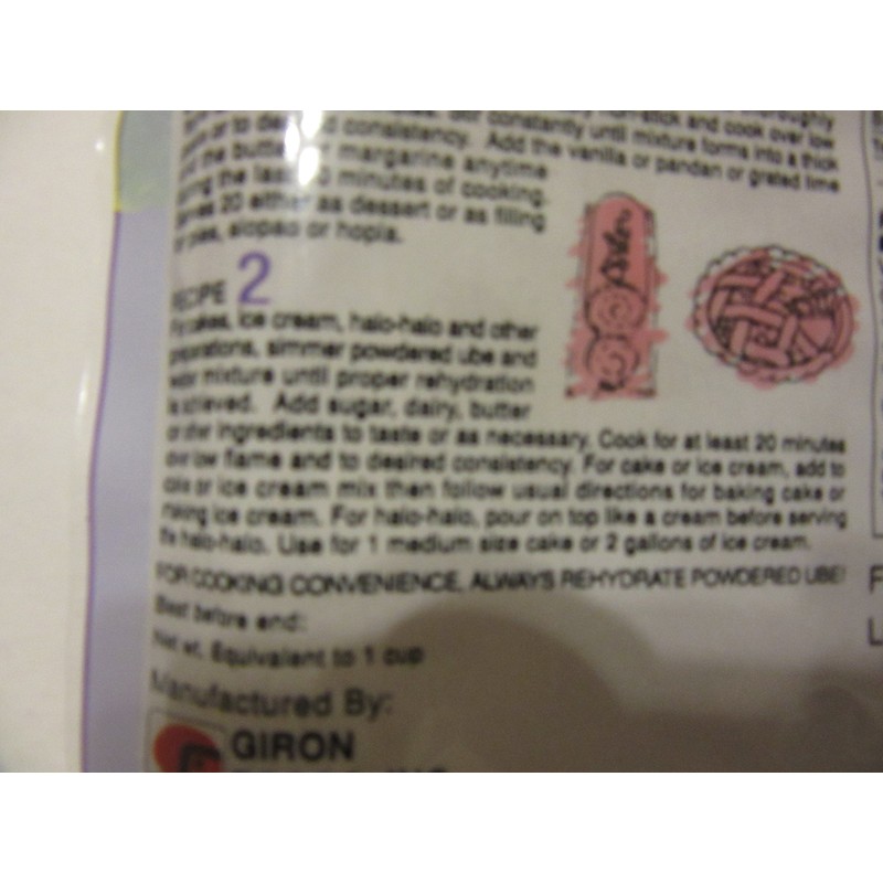 Powdered Purple Yam UBE 2pk 4.06 oz ea Halaya Cakes