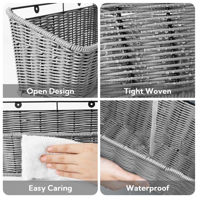 GRANNY SAYS Wicker Hanging Basket, 2 Pack Storage Baskets for