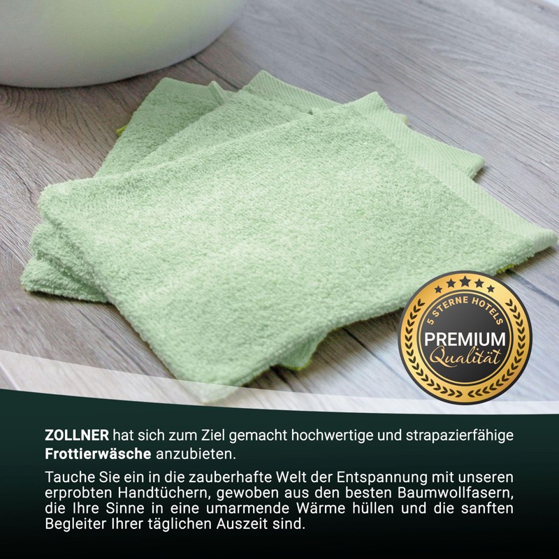 Zollner Set of 10 Flannels, Cotton, 16 x 21 cm,