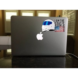 DD 18-10 Top Gear The Stig I am his American Cousin Logo Window vinyl sticker decal - 6x3