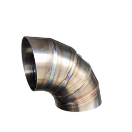 3-inch welded elbow 90º 1D CLR tight Radius 5 pie cuts 304 stainless steel (Back Purged)