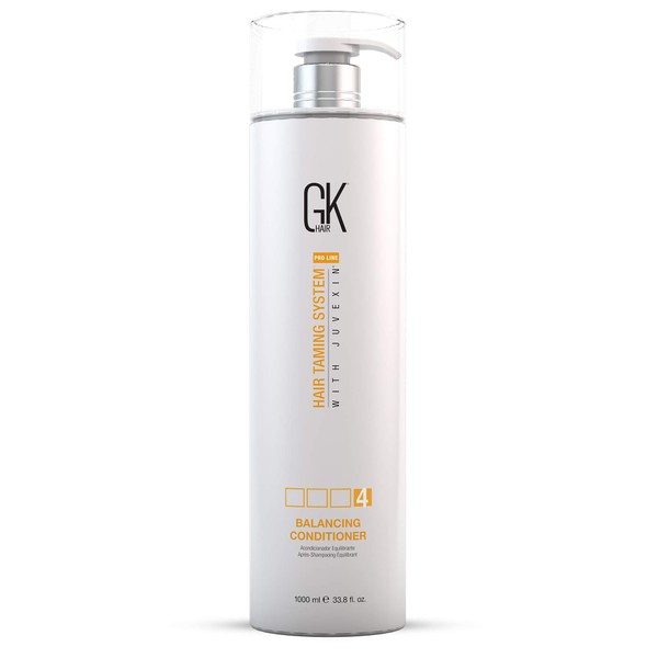 GK HAIR Global Keratin Balancing Conditioner (33.8 Fl Oz/1000ml) For Oily & Color Treated Hair Daily Use After Shampoo Conditioning Deep Cleanser & Impurities Remover Restores pH Levels