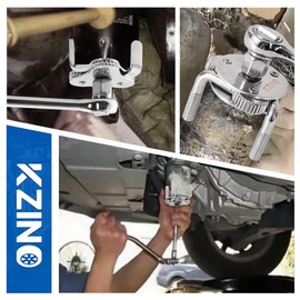 KZINO Oil Filter Removal Tool, Universal Oil Filter Wrench, Oil Filter Removal Tool Adjustable 2-1/2 to 4 inch & 3 to 5-1/2 inch, 1/2" Drive, Oil Filter Change Set (Flat & Round Set)