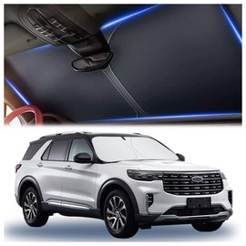 Aokdom 240T Thickened Automotive Glass Sunshade and Comes with Storage Bag,Keep Car Interior Cool,Universal Windshield Sun Shade Fit for Cars,Trucks,SUVs (L(57.08 * 31.5 inch))