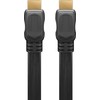 Goobay 31926 High Speed HDMI Flat-cable with Ethernet, Gold-plated, Black,