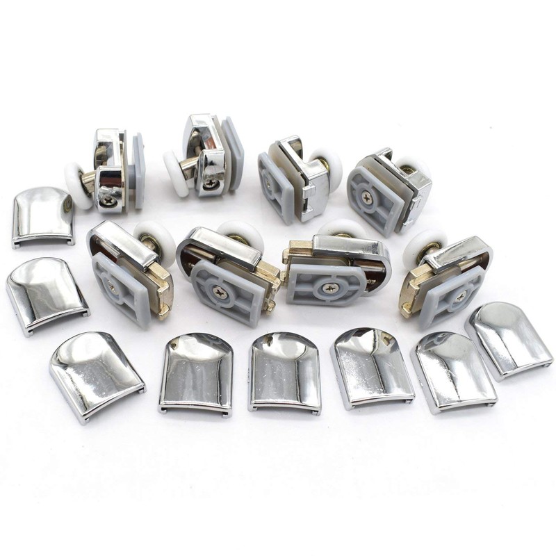 YUANQIAN Set of 8 Single Shower Door Rollers 25mm Wheel