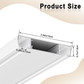 110.23in Double Row Curtain Tracks, Heavy Duty Drop Curtain Rails, Aluminum Alloy Ceiling Drape Track Set for Living Room Bedroom Hospital (White, 2.8m)