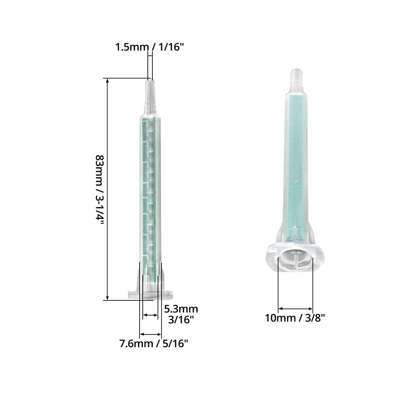 QWORK Static Mixing Nozzle Tip, 50 Pcs Mixing Epoxy Adhesive