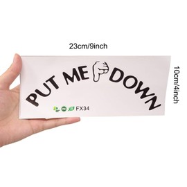 Honbay 4 Sets of Funny Reminder Decoration Put Me Down Toilet Seat Stickers Decals, Waterproof and Removable (Black)