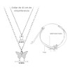 De Cadena Doble Mariposas Brillantes Collar De Mujer Joyas Color