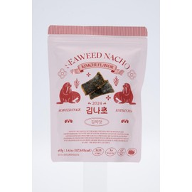 Korean Food SEA*ART Kimchi Flavored Seaweed Nachos - Crispy Vegan Snack with Bold Korean Flavor, Gluten-Free Seaweed Nachos, 1.41oz (40g)