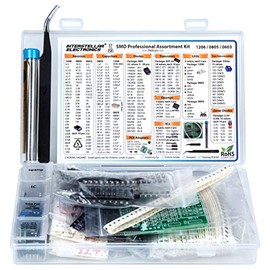 SMD 1206 0805 0603 Surtido de componentes, resistencia, condensador, diodo, transistor, LED, OpAmp, IC, soldadura, PCB, SMT, kit surtido de soldadura, 2900 piezas