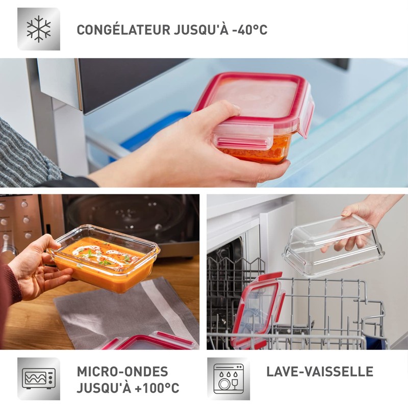 Tefal Masterseal Fresh Glass 0.45 Litre Rectangular Food Storage Container