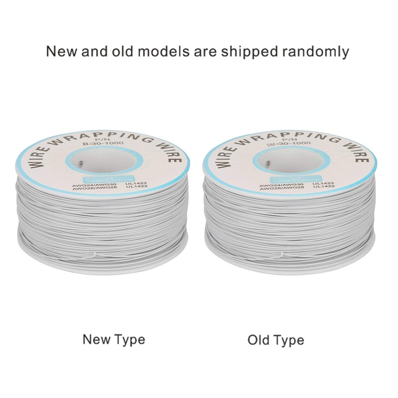 Electrical Cable, 1 Roll Wire-Wrapping Single Copper Wire Stranded 30AWG