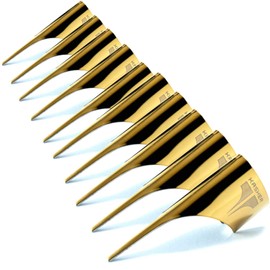 Kasher Classic Lighter Tool Without Lighter - Stainless Steel, Lightweight, Durable Construction, Portable - Fits Any Lighter - Usage as Cutter for Opening Packages - 0.8mm Thick - Pack of 10 (Gold)