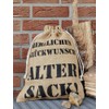 ORGANZABEUTEL24 Geschenkbeutel Alter Sack Herzlichen Glückwunsch, Geburtstag, Jubiläum (40x30 cm)