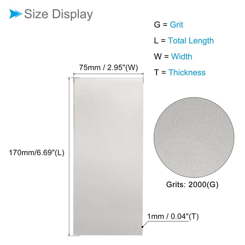 CoCud Diamond Whetstone Sharpening Stone, 2000 Grit 6.69" x 2.95"