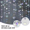 XoeLLe 40 ft Heart Garland, Pack of 4 3 m