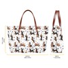 Sannovo 2 Pcs Dachshund Print Handbag and Wallet Set for