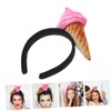 Healeved 3pcs Facial Headband Cute Ice Cream Design Durable for