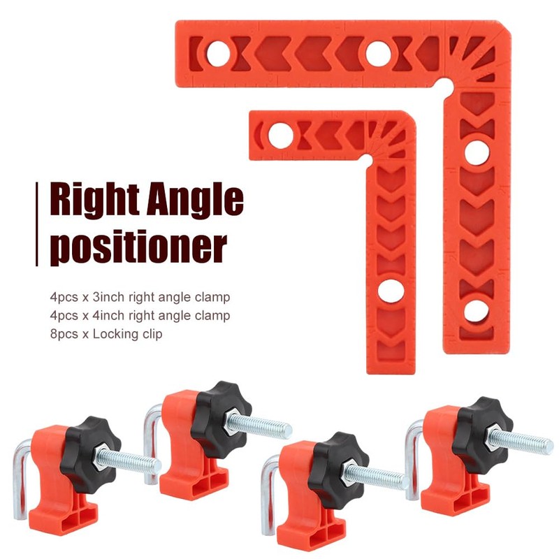 16pcs Right Angle Clamp Set, 90 Degree Clamp,Positioning Squares, 3inch