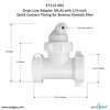 Drain Line Adapter (DLA) with 1/4-inch Quick Connect Fitting for