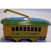 clockwork tin toy vehicle tram car. wind up mechanical collectible