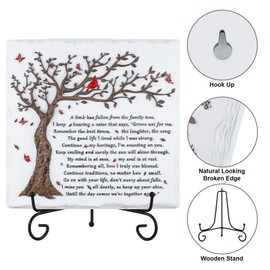 A Limb Has Fallen from The Family Tree-Sympathy Plaque with Iron Stand- In loving memory for Loss of Loved One Memorial Condolence Bereavement Grief Gifts-Wall Decor Table Decor