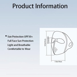 UPF 50+ Sun Protection Face Mask for Women Ice Silk Breathable UV Face Shield Mask Cover for Cycling Hiking Outdoor Sports (B1)