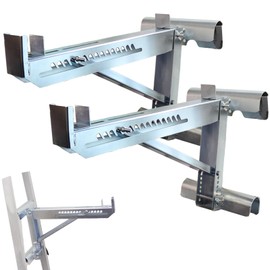 Ganggend Ladder Jacks for Scaffolding Platform,2 Pack Aluminum Ladder Jacks Bracket,Two-Rung Short Body Scaffold Extension Jack for Working 20 inch Stage