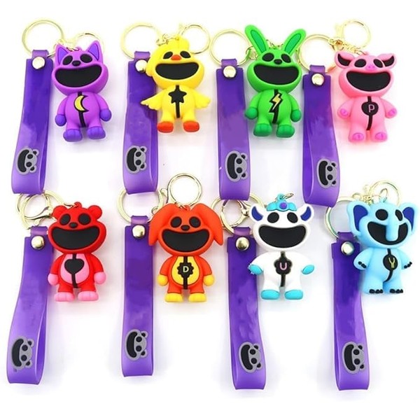 CARRYUSNBM Cat Nap Keychain, Smiling Critters Keychain, Playtime Smiling Critters