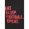 ThePyjamaFactory Boys Eat Sleep Football Repeat Long Cotton Pyjamas Red